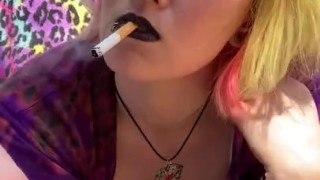 Smoking outside 
