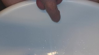 Peeing in the bathroom sink