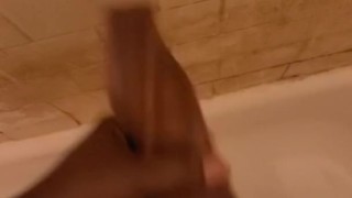 Rubbing a few out in the shower