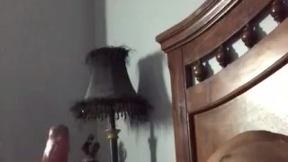 Stroking my huge black COCk Until I bust a nut