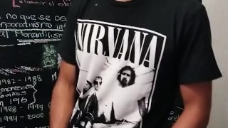 Latino jerking off home alone