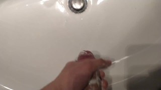 Big dick and huge cumshot from a teen