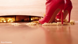 Banana Splosh Squeeze Video Heels and Food Crush Fetish