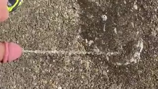 Auf dem Parkplatz gepisst