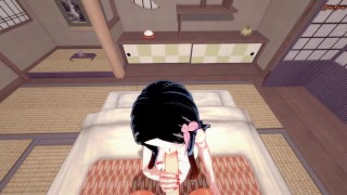 POV fucking Nezuko Kamado and cumming inside her - Demon Slayer Hentai