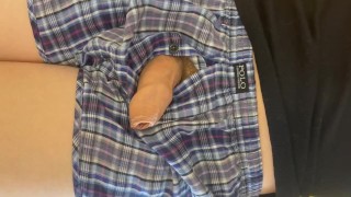 My cock is trying to get out of panties 