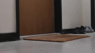Spanking my ASS Outside My Neighbors Door