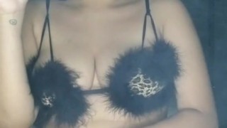 Sexy cat outfit on thicc MILF 