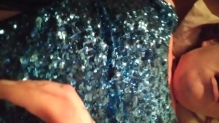 TexasSunshyne fun blue dress. Tattooed hotwife gothic pawg dresses to impress