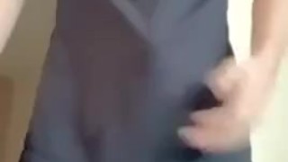 Playing with my hard cock latin twink 