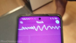 Public Remote Vibrator In the mall I control the teacher's pussy with a lovense lush 4K - MssCreamy