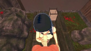 Hinata deep throats cock POV then swallows cum (Naruto Hentai)