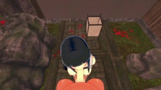 Hinata deep throats cock POV then swallows cum (Naruto Hentai)