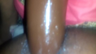 Big black dildo in my wet ass 