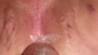 Huge dildo fucks me hard