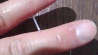 オナニーで手に射精♡どろどろ精子
