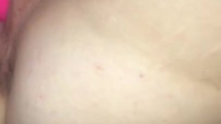 Dildoing her tight wet pussy