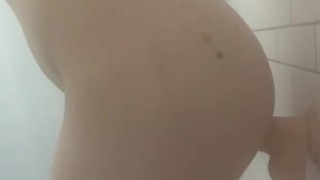 using my 8 inch dildo in the shower