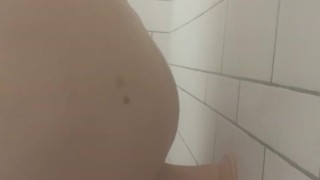 using my 8 inch dildo in the shower
