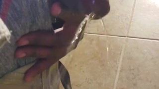 Black dick taking a piss in gas station bathroom join my onlyfans #4