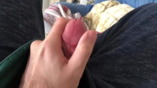 Hairy man chest and cut dick head massage 