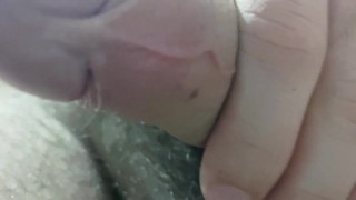 Hairy Hunk's uncut cock after cum - clean it up verbal cumplay