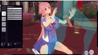 [CM3D2] - The Future Diary hentai, Yuno Gasai doms you on stage
