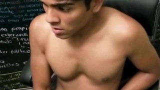 mexican horny jerks off after school till he cums