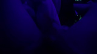 Jerking Off with the black light on 