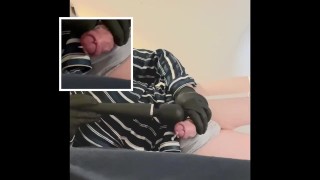 morning sissy cums in pants with toy