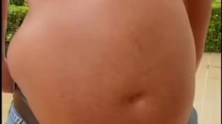 Buttoning up a 50” jeans