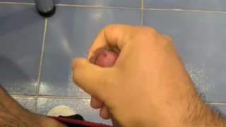 Jerking in the bathroom of hotel in Moscow 2