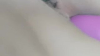 Dirty slut cums on stuffed panties (with moaning)