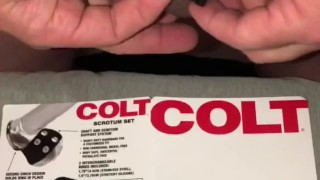 Colt Scrotum Set: unpackaged new sex toy demonstration and review