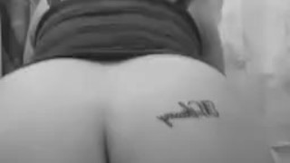 Chubby girl rides dildo