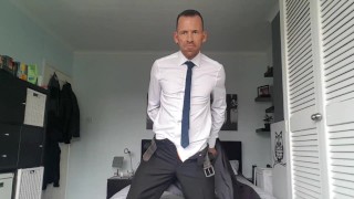 The world's longest strip and wank... For all the suit and tie fans 💦
