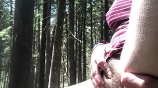 Having a piss, trying to get off, and getting high