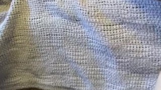 Masturbating with a huge pink and
