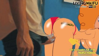 POWEPUFF GIRLS 2D cartoon real waifu MS. SARAH BELLUM #1 DOGGYSTYLE Big ANIMATION Ass Booty Cosplay