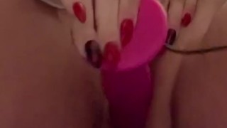 Trying to fit a new toy in my tight pussy