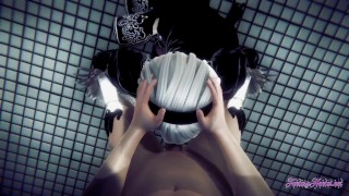 Nier Automata Hentai - POV 2B boobjob, blowjob and fucked
