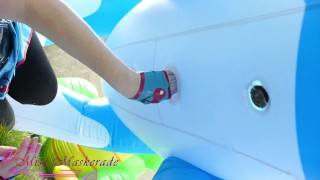 Miss Maskerade Compilation Rubber Doll Playing And Pop Balloon - Looner Fetish In Full Latex