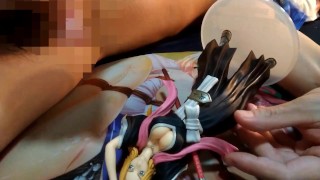 ブリーチの松本乱菊巨乳谷間フィギュアにぶっかけ顔射オナニー【キモオタクの喘ぎ声あり】