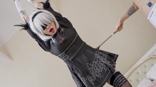 Nier Automata 2B loves to be tied up and fucked in her juicy pussy. Teaser. Karneli Bandi