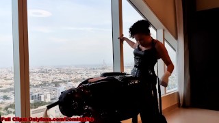 DOMINAFIRE: Latex Strapon Queen pegging sissy slut