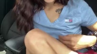 Amateur Masterbation - Cute amateur masturbating in Loweâ€™s parking lot