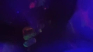 Hot tinder college slut glow paint blacklight cock sucking