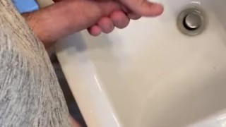 Cumshot Squirting and Peeing Cock Play