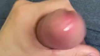 guy plays with big dick while no one is at home cums a lot of sperm