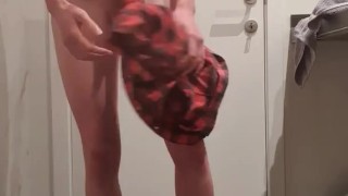 Teen twink shows ass and dick